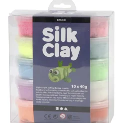 Silk Clay®, Basic 2, mixade färger, 10x40 g/ 1 förp.