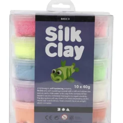 Silk Clay®, Basic 2, mixade färger, 10x40 g/ 1 förp.