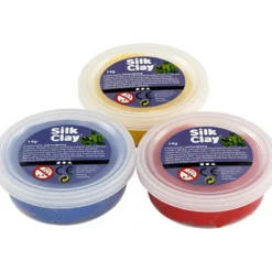 Silk Clay®, blå, röd, gul, 3x14 g/ 1 förp.