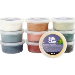 Silk Clay®, dova färger, 10x40 g/ 1 förp.