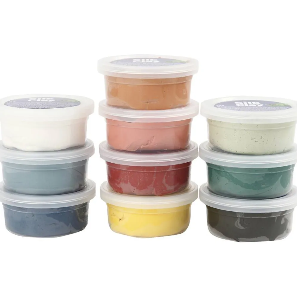 Silk Clay®, dova färger, 10x40 g/ 1 förp.