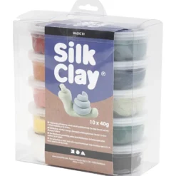 Silk Clay®, dova färger, 10x40 g/ 1 förp.
