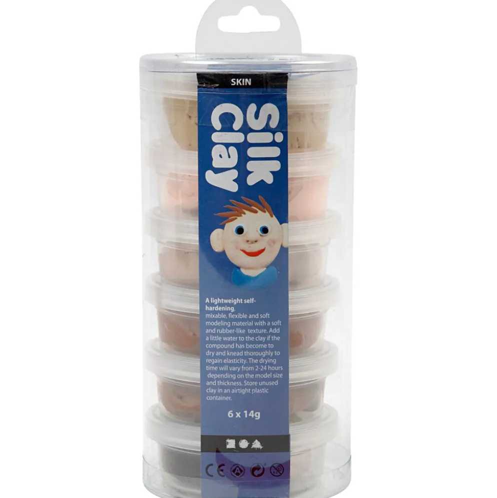 Silk Clay®, hudfärger, 6x14 g/ 1 förp.