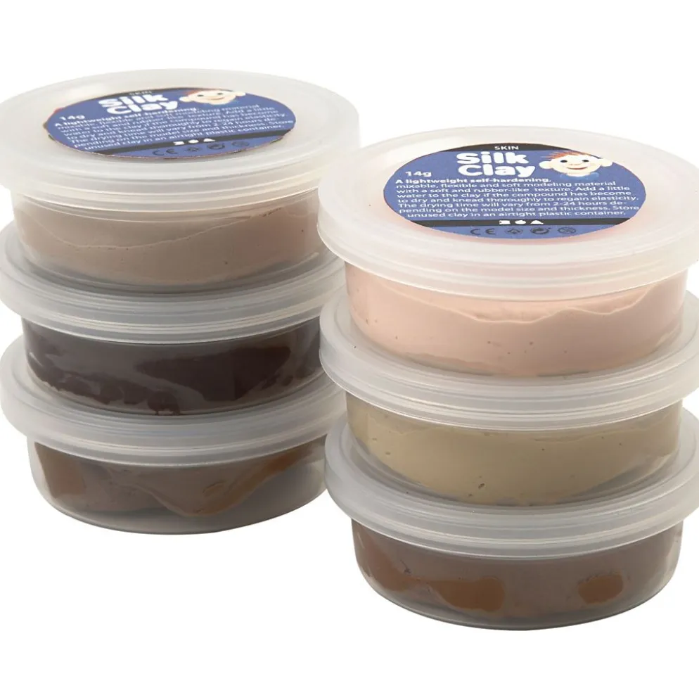 Silk Clay®, hudfärger, 6x14 g/ 1 förp.