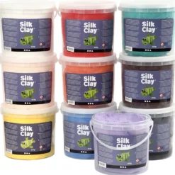 Silk Clay®, mixade färger, 10x650 g/ 1 förp.