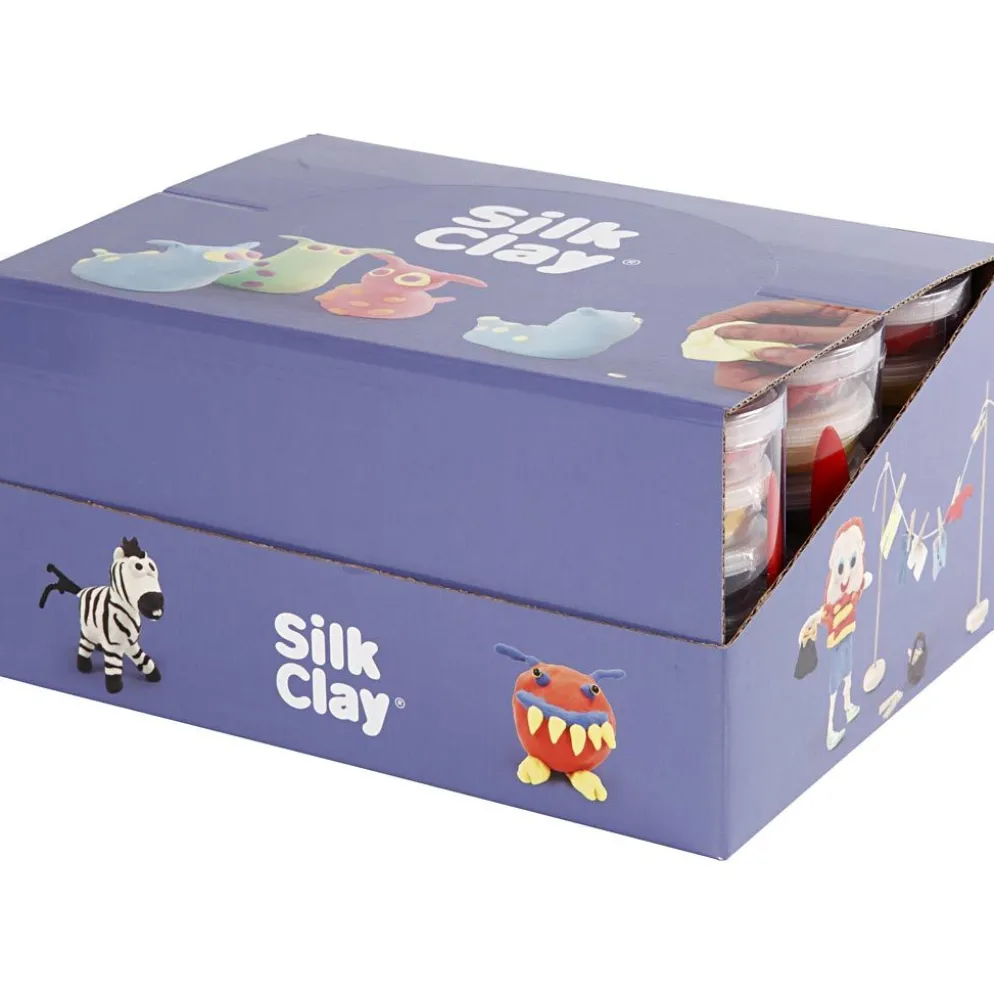 Silk Clay®, neonfärger, standardfärger, 12 set/ 1 förp.