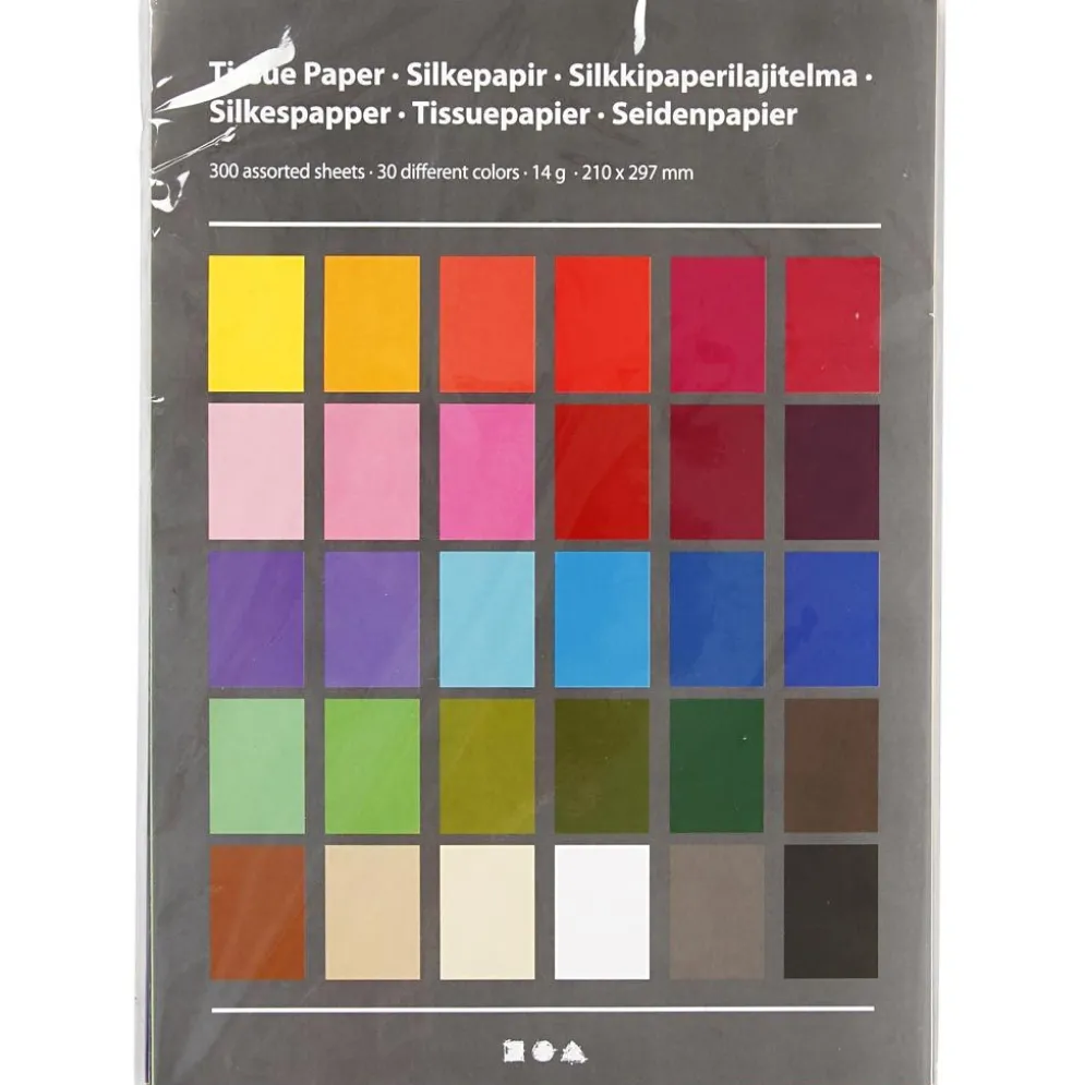 Silkespapper, A4, ark 210x297 mm, 17 g, 30x10 ark/ 1 förp.