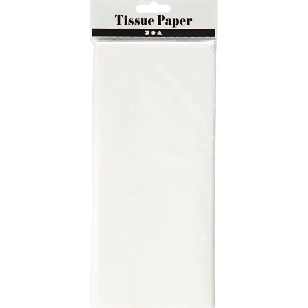 Silkespapper, ark 50x70 cm, 17 g, vit, 10 ark/ 1 förp.