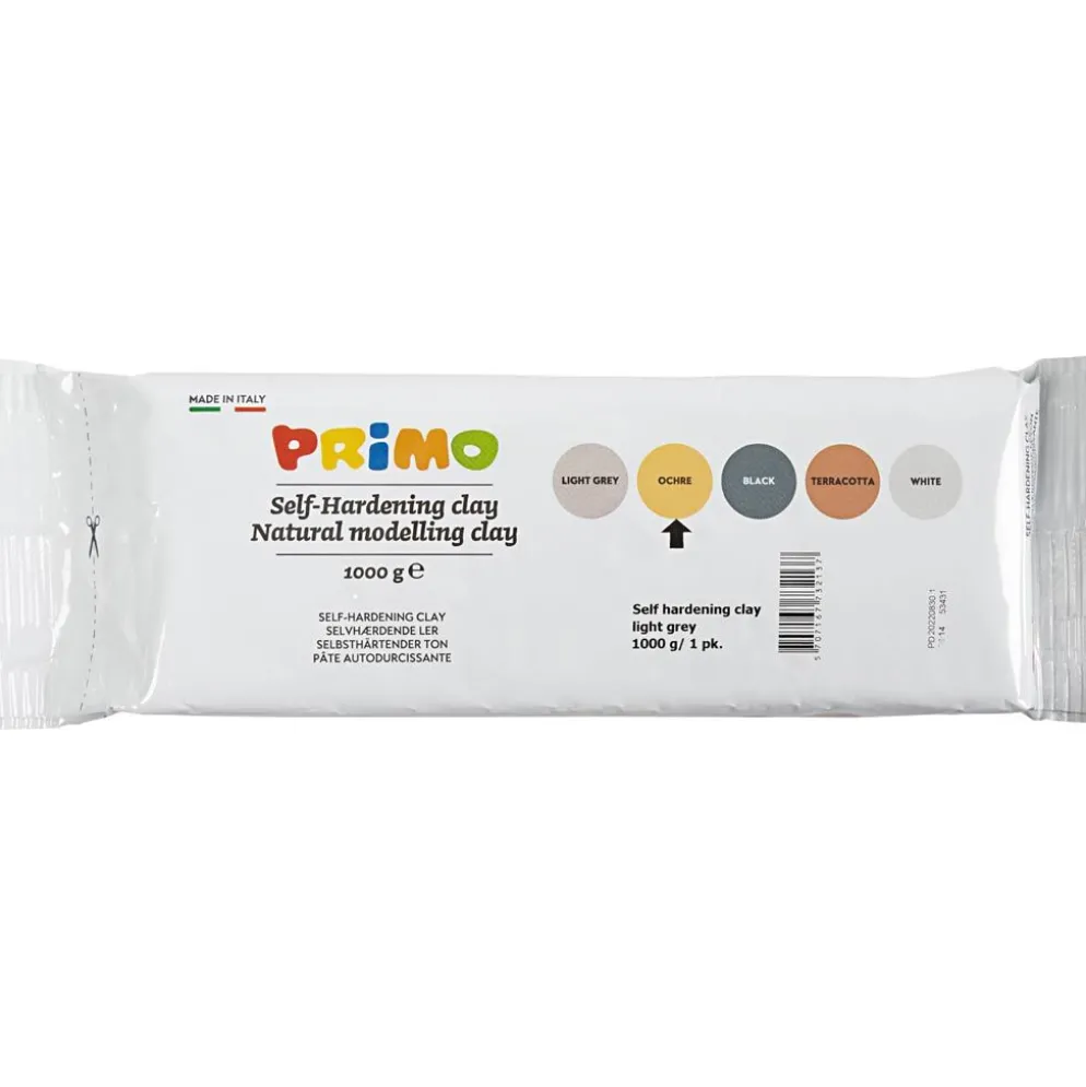 Självhärdande Lera, gulockra, 12x1000 g/ 1 förp.
