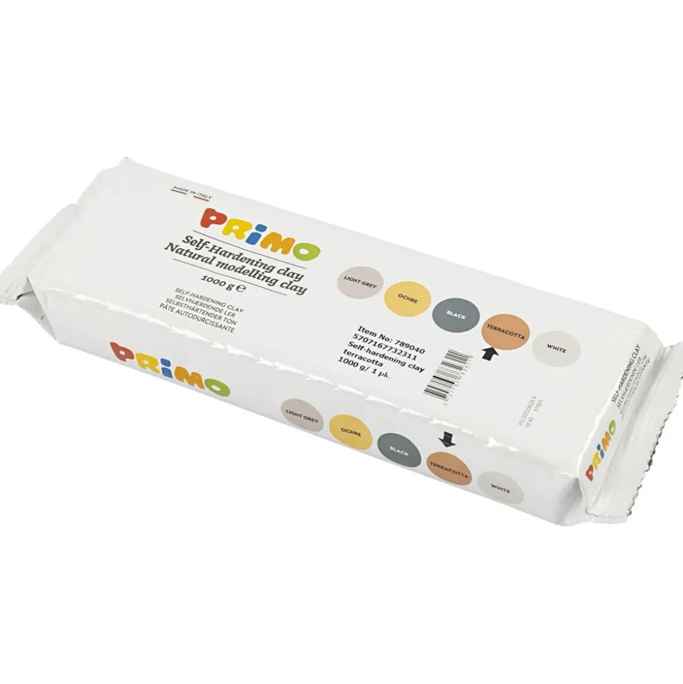 Självhärdande Lera, terrakotta, 12x1000 g/ 1 förp.