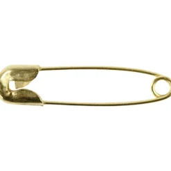 Säkerhetsnålar, L: 22 mm, tjocklek 0,6 mm, guld, 100 st./ 1 förp.