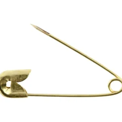 Säkerhetsnålar, L: 22 mm, tjocklek 0,6 mm, guld, 100 st./ 1 förp.
