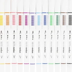 Sketch markers, spets 1+2-5 mm, standardfärger, 12 st./ 1 förp.