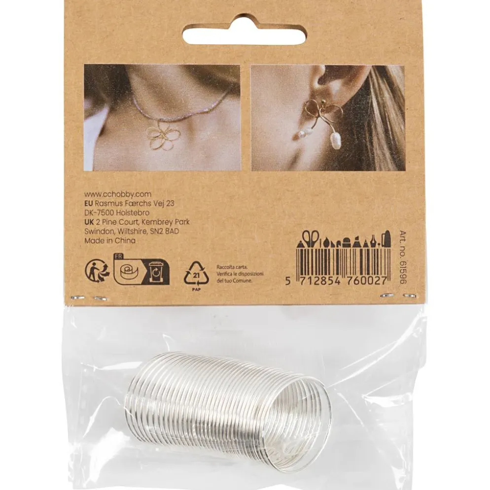 Smyckestråd, tjocklek 1 mm, försilvrad, 2.50 m/ 1 förp.