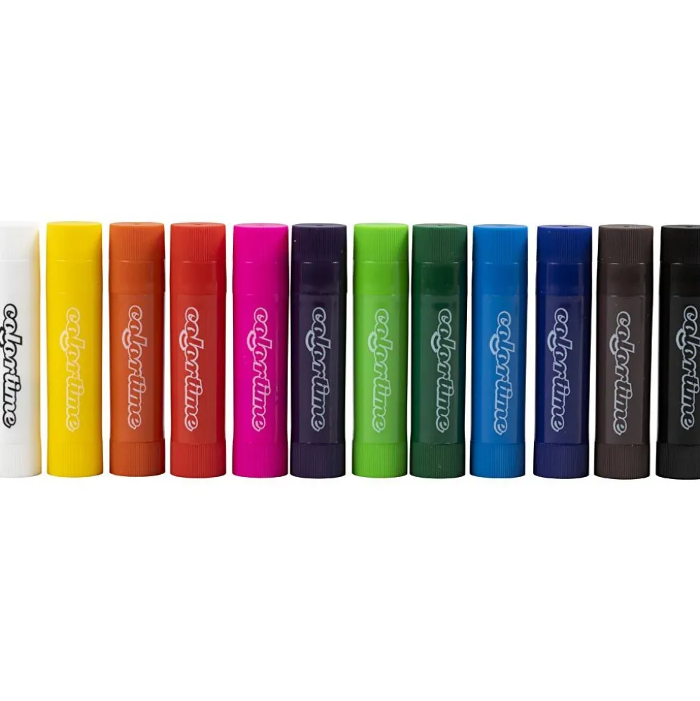 Soft Color Stick, L: 8 cm, mixade färger, 6,5 g, 120 st./ 1 förp.