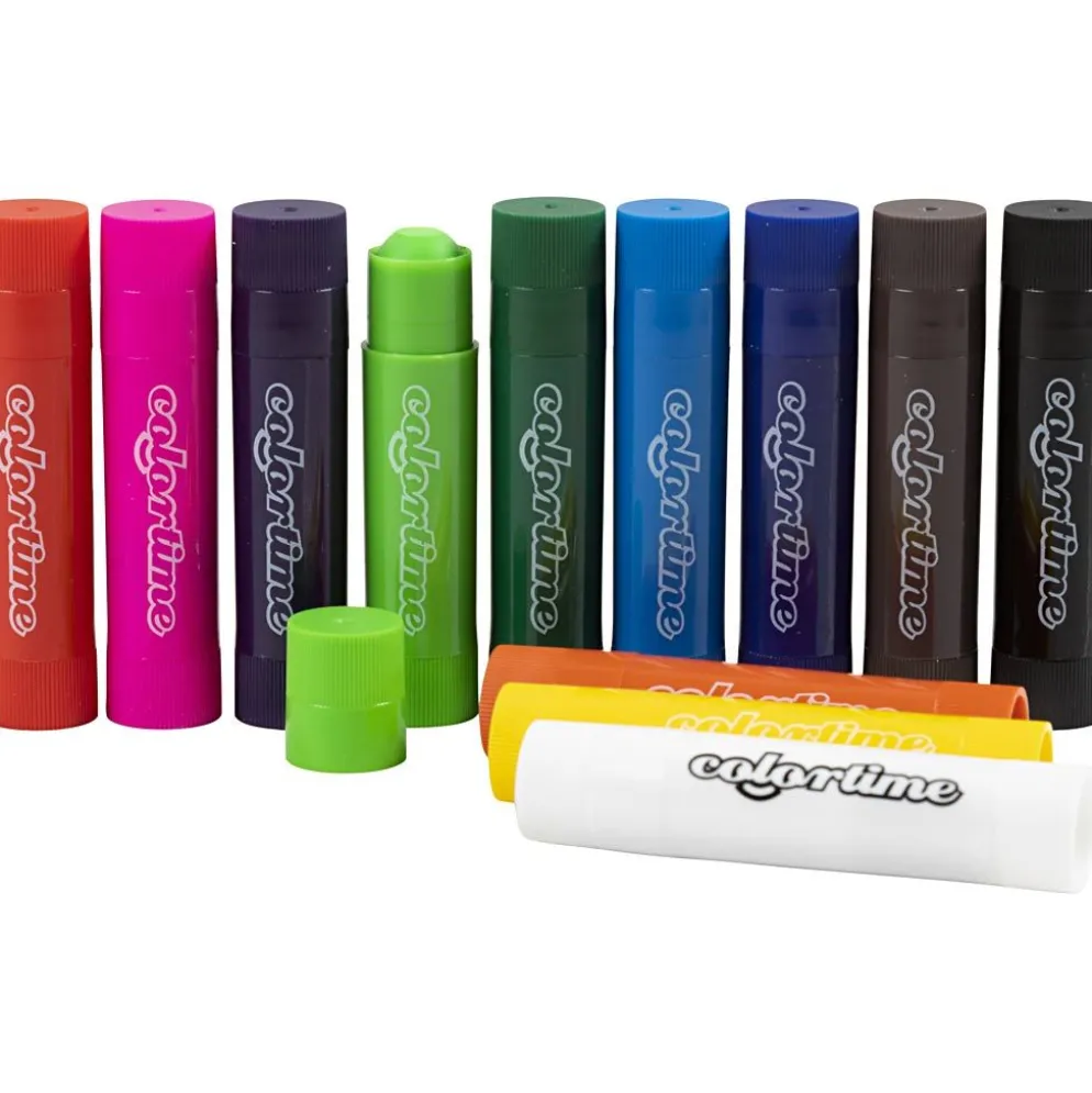 Soft Color Stick, L: 8 cm, mixade färger, 6,5 g, 120 st./ 1 förp.
