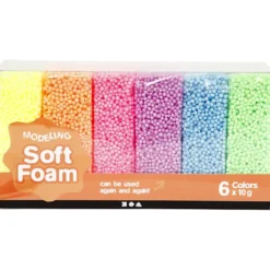 Soft Foam, neonfärger, 6x10 g/ 1 förp.