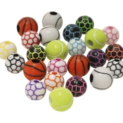 Sportpärlor, Dia. 10+11 mm, Hålstl. 1,5+3 mm, 270 g/ 1 förp.