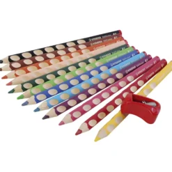 STABILO ergonomisk färgblyertspenna, kärna 4,2 mm, mixade färger, 12 st./ 1 förp.