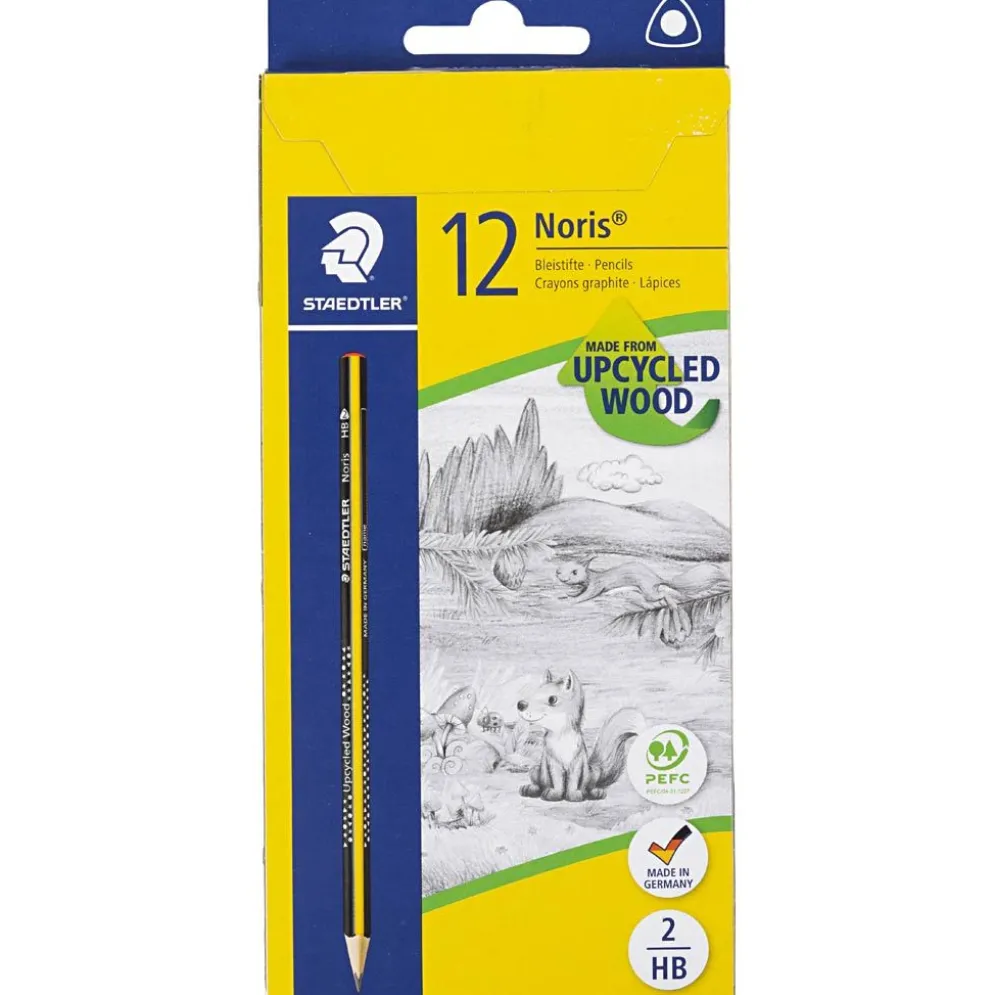 STAEDTLER blyerts, med lackerad spets, HB, 12 st./ 1 förp.