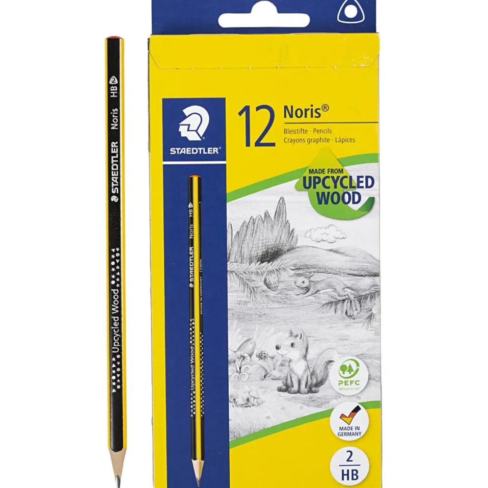 STAEDTLER blyerts, med lackerad spets, HB, 12 st./ 1 förp.