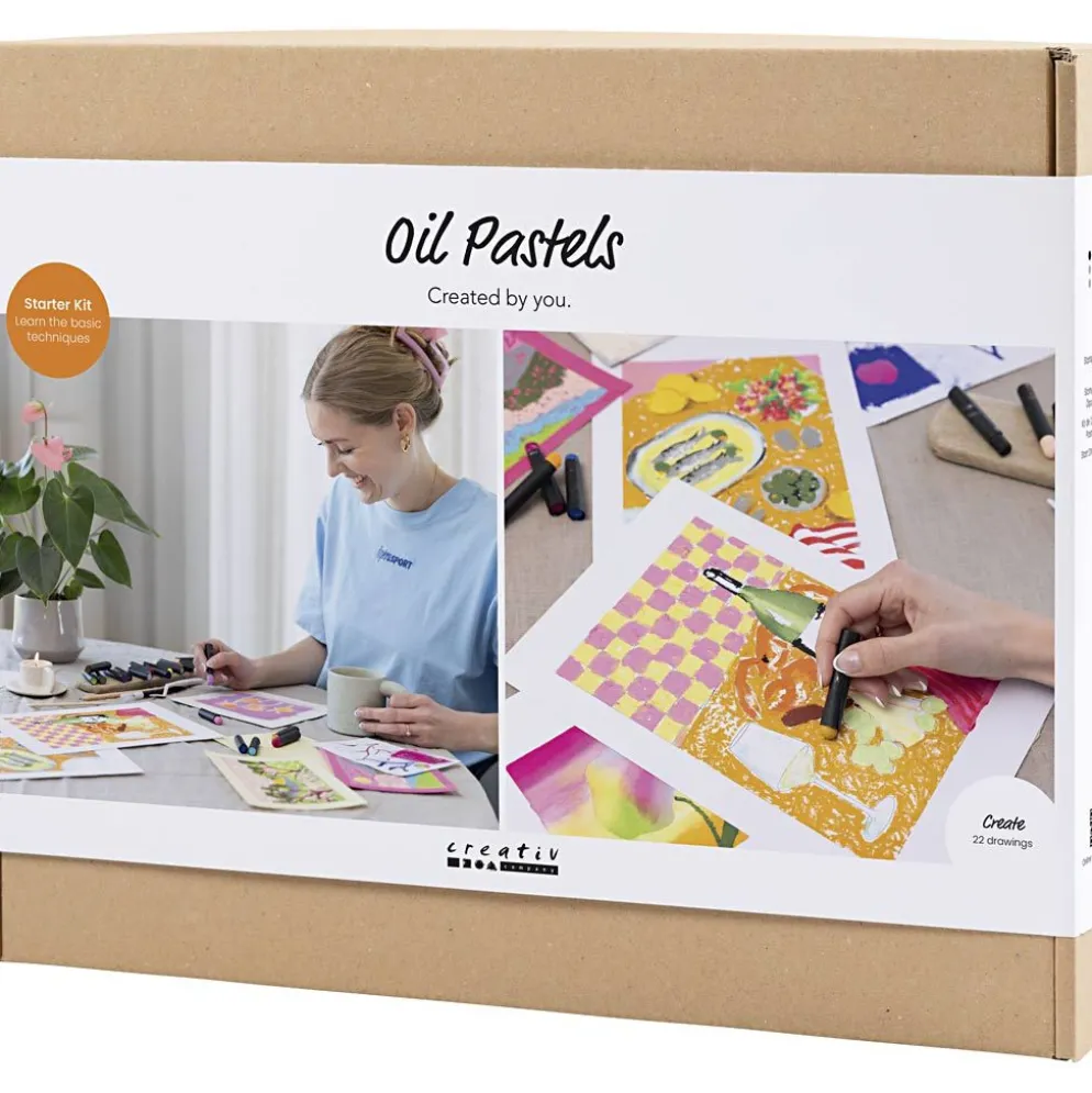 Start DIY Kit Oljepastell, mixade färger, 1 förp.