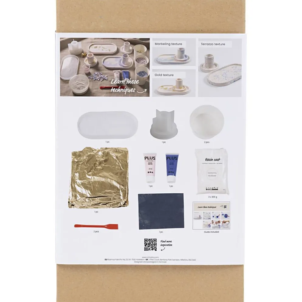 Start DIY Kit Resingjutning, Ljusstakar och brickor, blå, ljusrosa, vit, 1 förp.