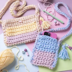 Start DIY Kit Virkning, Väskor, mixade färger, 1 förp.