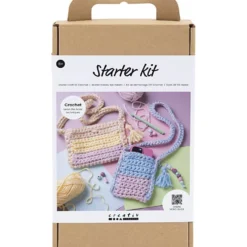 Start DIY Kit Virkning, Väskor, mixade färger, 1 förp.