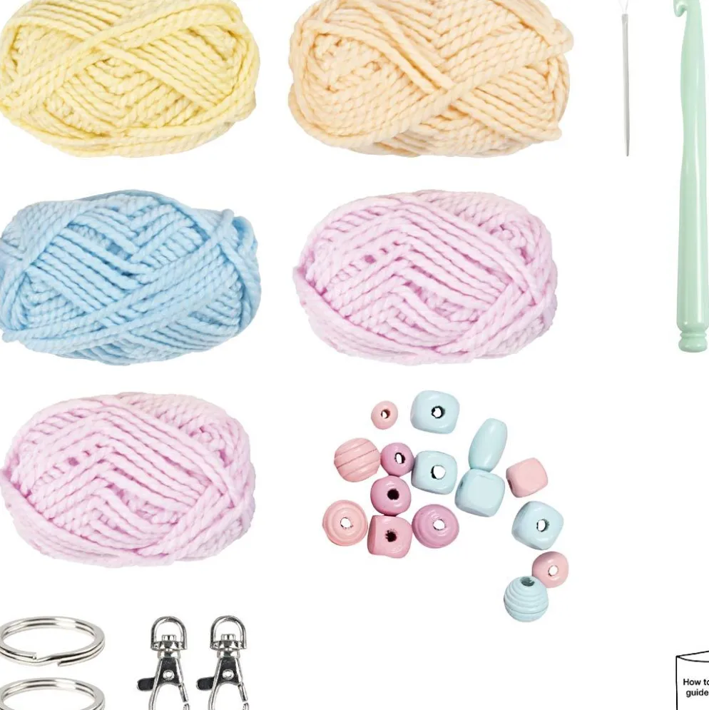 Start DIY Kit Virkning, Väskor, mixade färger, 1 förp.