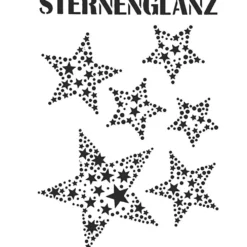Stencil, stjärnglans, A4, ark 210x297 mm, 1 st.