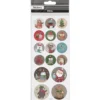 Stickers, jul, B: 30+40 mm, ark 10x23 cm, ca. 16 st., 1 ark