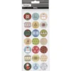 Stickers, julbroderi, ark 10x23 cm, ca. 21 st., 1 ark