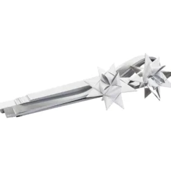 Stjärnstrimlor, B: 25 mm, silverglitter, silver metall, 100 st./ 1 förp.