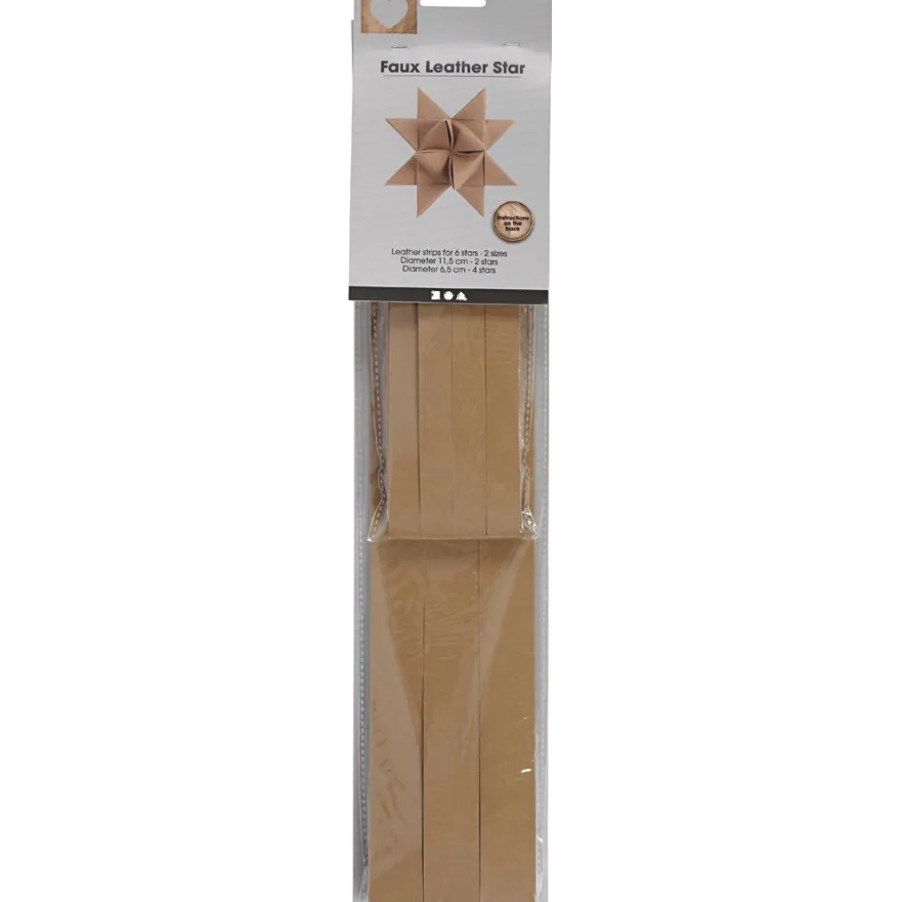 Stjärnstrimlor, L: 44+78 cm, B: 15+25 mm, 350 g, beige, 24 strimlor/ 1 förp.