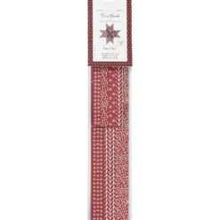 Stjärnstrimlor, L: 44+78 cm, Dia. 6,5+11,5 cm, B: 15+25 mm, röd, vit, 60 strimlor/ 1 förp.