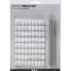 Stämpelset, bokstäver, siffror, H: 6 mm, vit, 1 set
