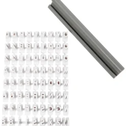 Stämpelset, bokstäver, siffror, H: 6 mm, vit, 1 set