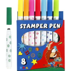 Stämpeltusch, mixade färger, 8 st./ 1 förp.
