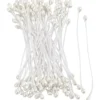 Ståndare för Blommor, L: 6,4 cm, Dia. 2 mm, vit, pärlemor, 100 st./ 1 förp.