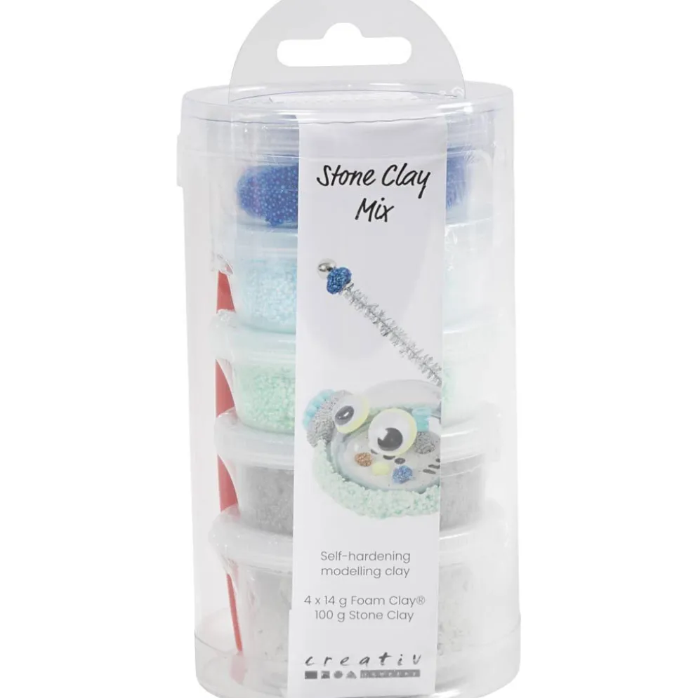 Stone Clay Mix, blå/grön harmoni, 1 förp.