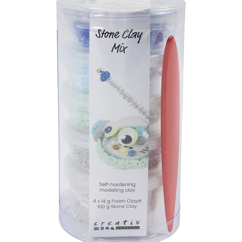 Stone Clay Mix, blå/grön harmoni, 1 förp.