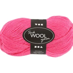 Strumpgarn, L: 200 M, rosa, 50 g/ 1 nystan