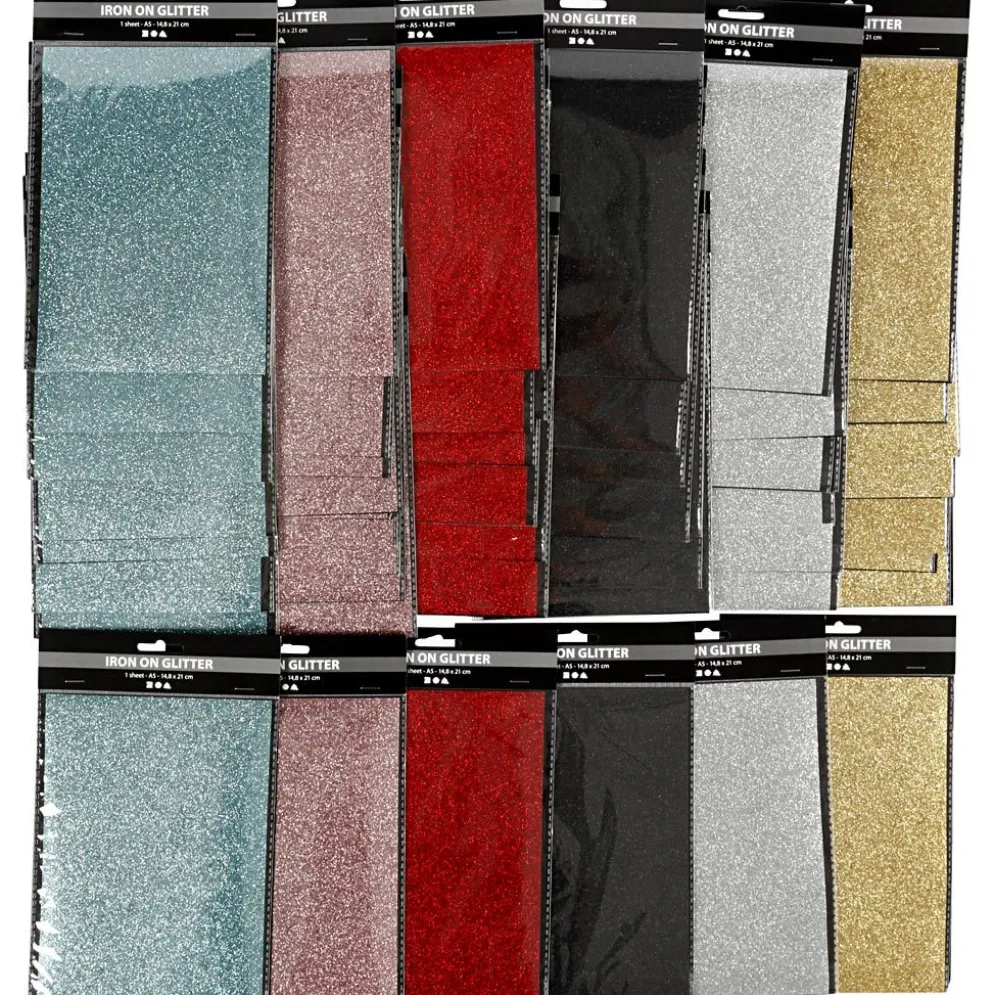 Stryktyg, ark 148x210 mm, glitter, mixade färger, 6x10 ark/ 1 förp.
