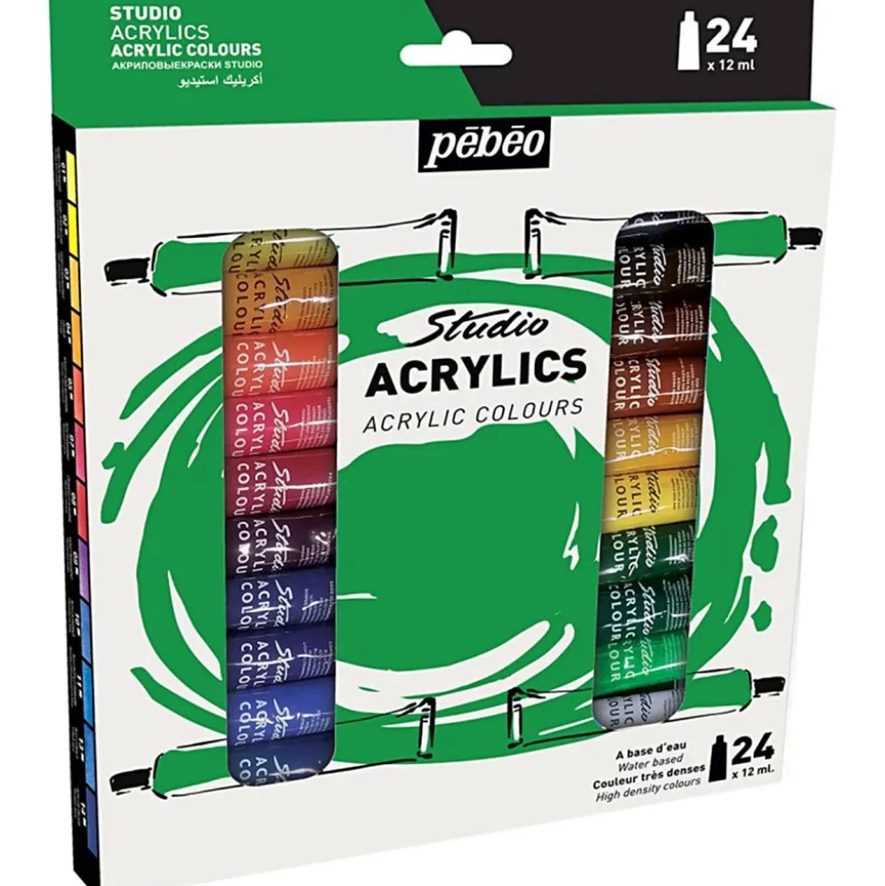 Studio akrylfärg, 24x12 ml/ 1 förp.