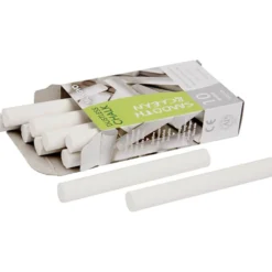 Tavelkritor, L: 8 cm, Dia. 10 mm, vit, 10x10 st./ 1 förp.