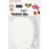 Teatermasker, H: 8,5-19 cm, B: 15-20,5 cm, 230 g, vit, 16 st./ 1 förp.