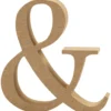 Tecken, &, H: 8 cm, tjocklek 1,5 cm, 1 st.