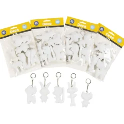 Textilfigurer med nyckelring, H: 6-10 cm, 25 st./ 1 förp.