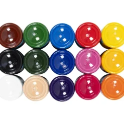 Textilfärg, semi opaque, mixade färger, 15x500 ml/ 1 förp.